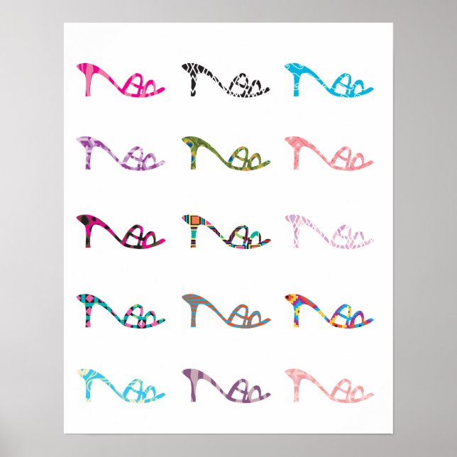Affiches Chaussures motifs (Devant)