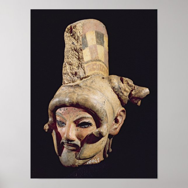 Affiches Chef d'un guerrier portant un casque (Devant)