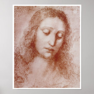 Affiches Chef d'une femme, Leonardo da Vinci, 1510