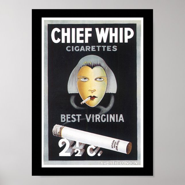 Affiches Chef Whip Cigarette Publicité (Devant)