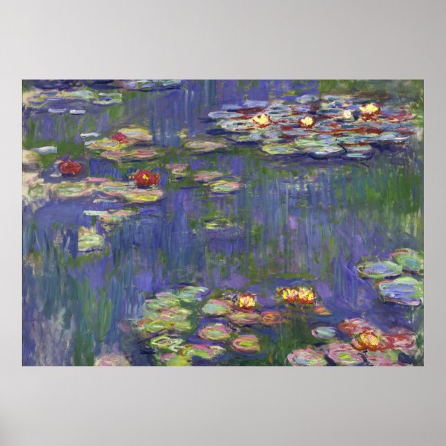 Affiches Chefs-d'œuvre de peinture de Nymphéas de Monet (Devant)