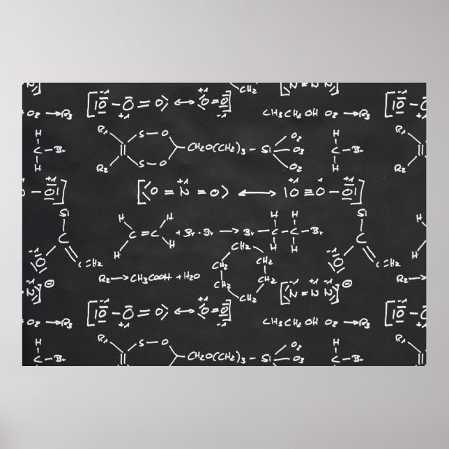 Affiches Chemical formula writing (Devant)
