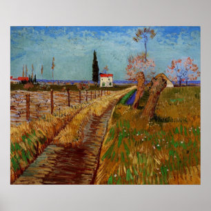 Affiches Chemin dans un champ, saules de Vincent van Gogh