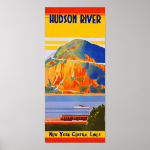 Affiches Chemin de fer central de New York, Hudson River