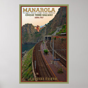 Affiches Chemin de fer de Cinque Terre chez Manarola