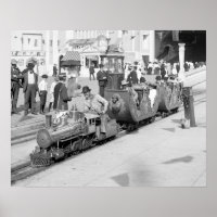 Chemin de fer miniature à Coney Island, 1905. Vint