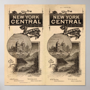 Affiches Chemin de fer New York Central et Hudson River
