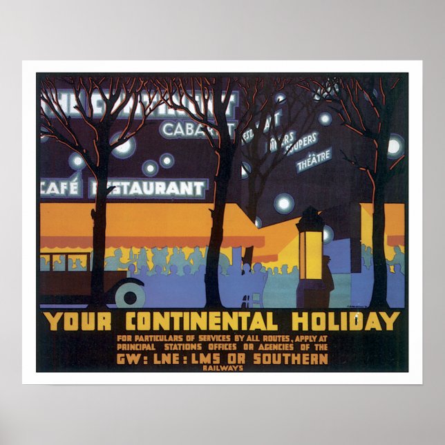 Affiches Chemin de fer Sud Vintage voyage (Devant)