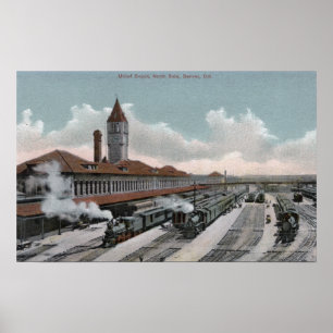 Affiches Chemin de fer Union Depot côté nord