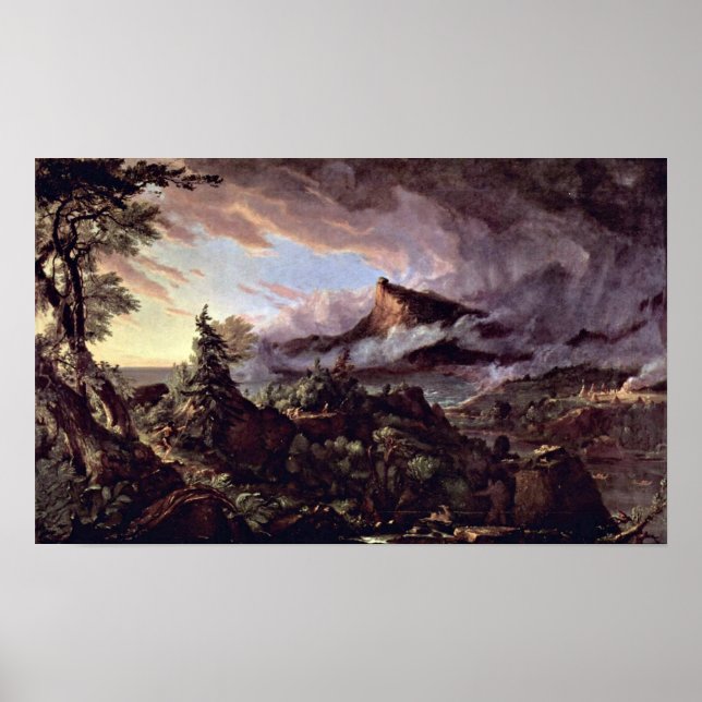 Affiches Chemin de l'empire : état primitif par Thomas Cole (Devant)