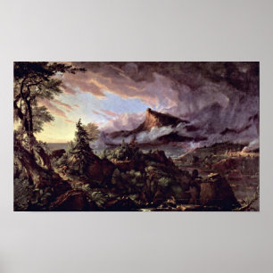 Affiches Chemin d'empire : état primitif par Thomas Cole