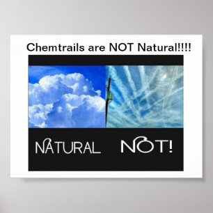 Affiches Chemtrails ne sont pas naturel