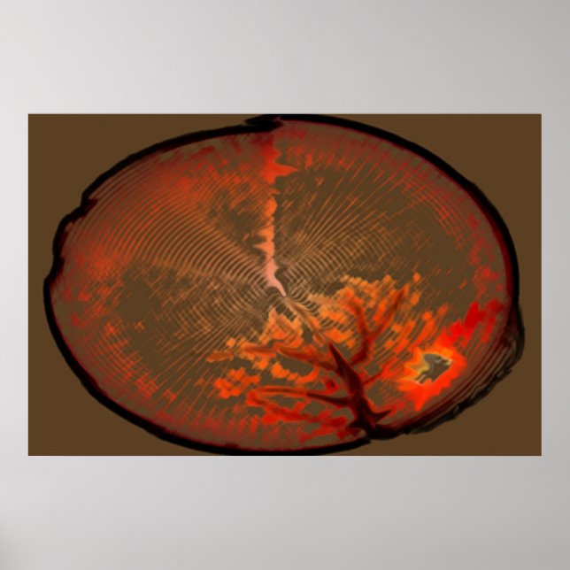 Affiches Chêne Au lever Du Soleil (Devant)