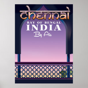 Affiches Chennai, Baie du Bengale dans l'est de l'Inde
