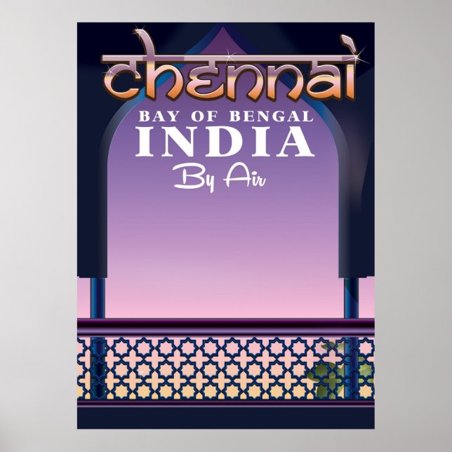 Affiches Chennai, Baie du Bengale dans l'est de l'Inde (Devant)