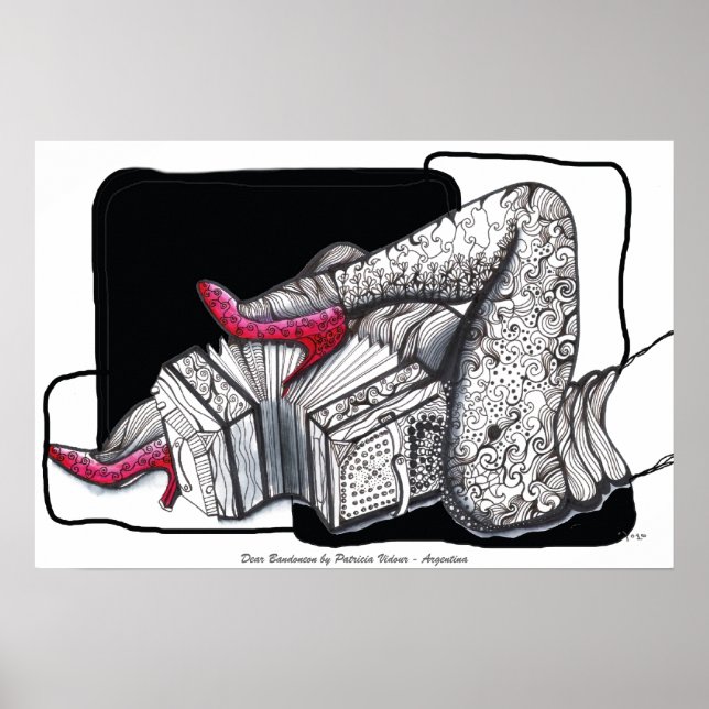 Affiches Cher Bandoneon Tango (Devant)