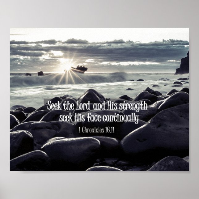 Affiches Cherchez le Seigneur Bible Verse (Devant)