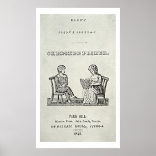 Affiches Cherokee Primer, 1845 (gravure)