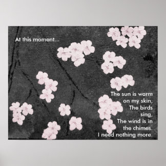 Affiches Cherry Blossoms Imprimer avec Poème