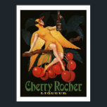 Affiches Cherry Rocher Liquor 1922 (Annonces Vintages)<br><div class="desc">Magnifique poster vintage tiré d'un vieux magazine français. Image vectorisée récupérée. La qualité.</div>