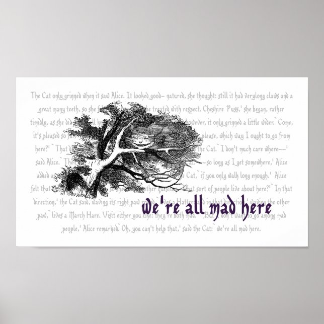 Affiches Cheshire Cat (Devant)