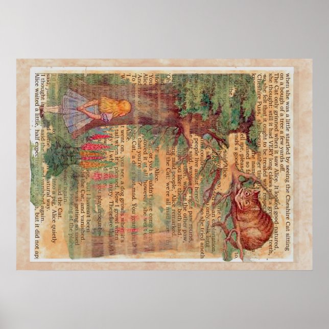Affiches Cheshire cat et Alice (Devant)