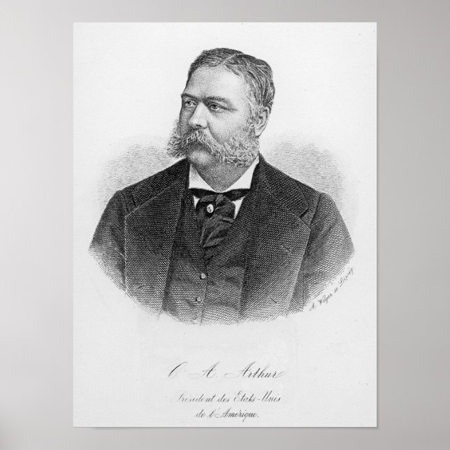 Affiches Chester Alan Arthur, gravée par A. Weger (Devant)