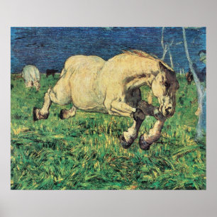 Affiches Cheval au galop par Giovanni Segantini, Art ancien