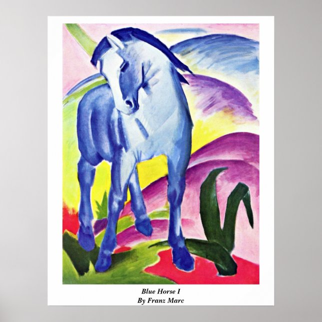 Affiches Cheval Bleu I Par Franz Marc (Devant)