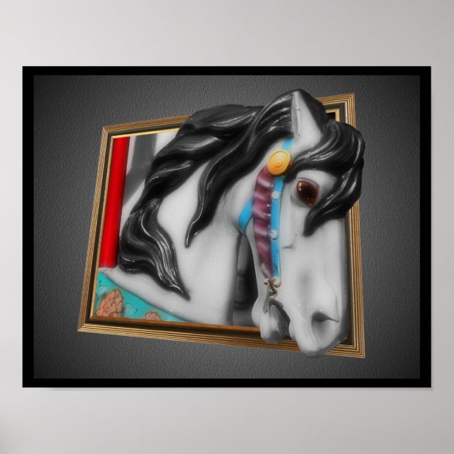 Affiches Cheval De Carrousel Hors Cadre (Devant)