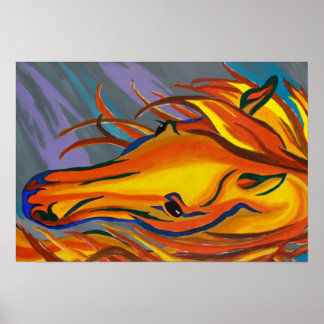 Affiches Cheval de couleur