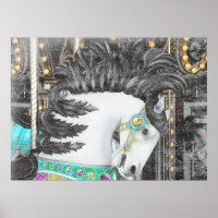 Cheval de Jeu-Go-Round Grungy