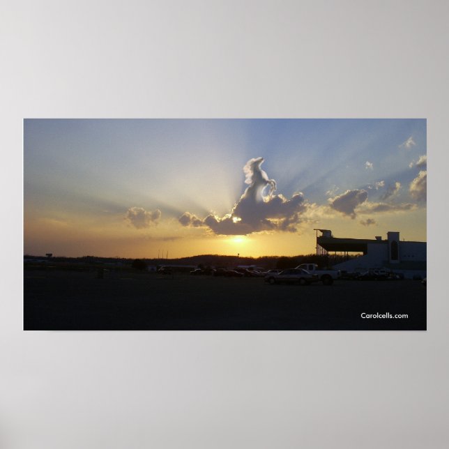 Affiches cheval en nuages, Carolcells.com (Devant)