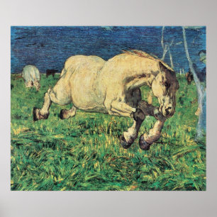 Affiches Cheval galopant de Giovanni Segantini, Art Vintage