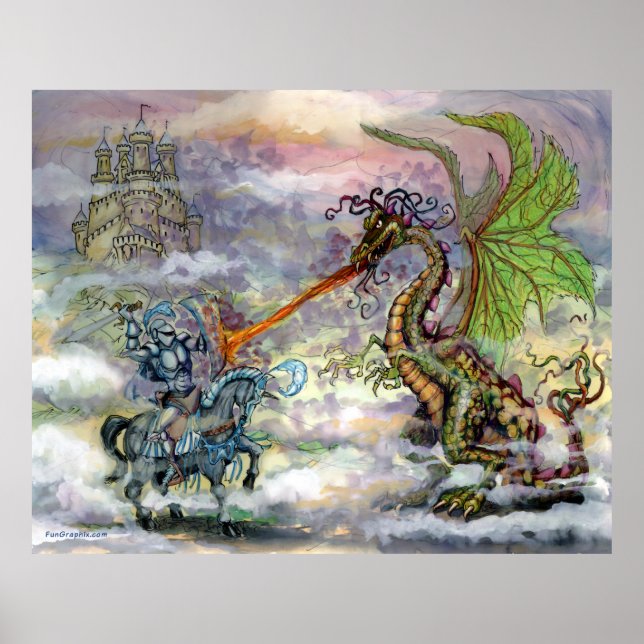 Affiches Chevalier n Dragon (Devant)