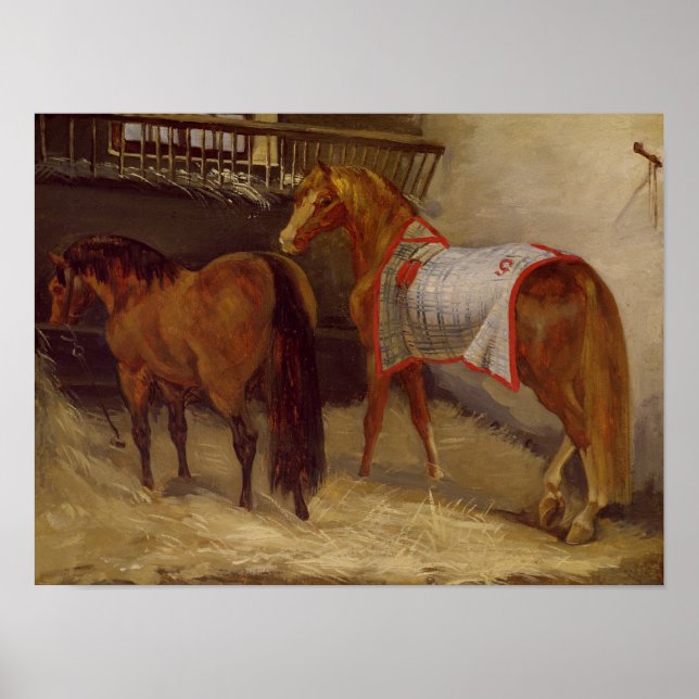 Affiches Chevaux sur les tables (Devant)