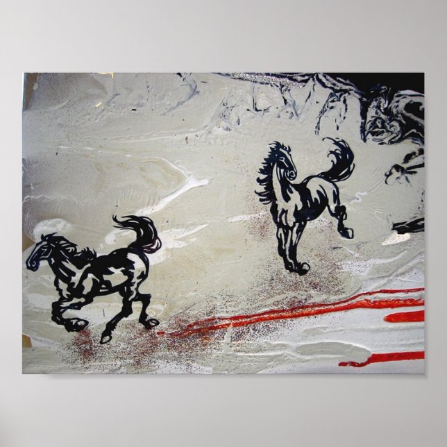 Affiches "Chevaux volant" (Devant)