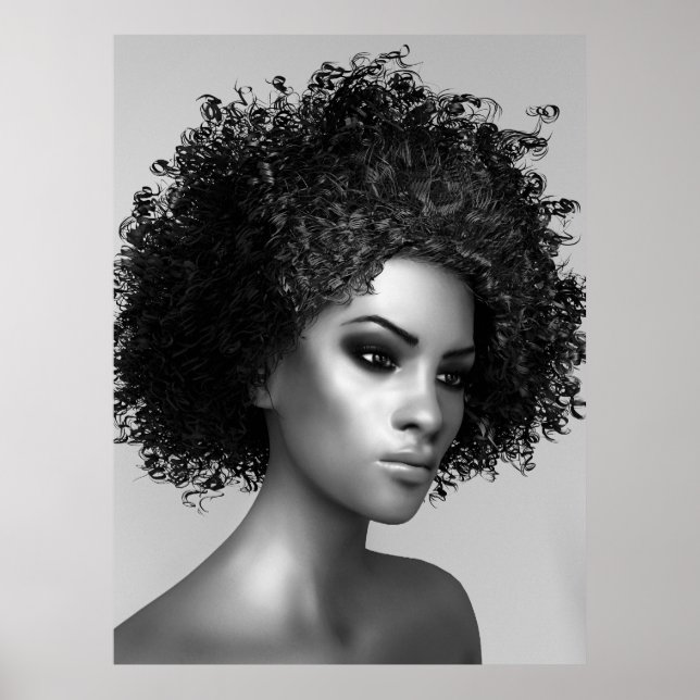 Affiches Cheveux Afro (Devant)