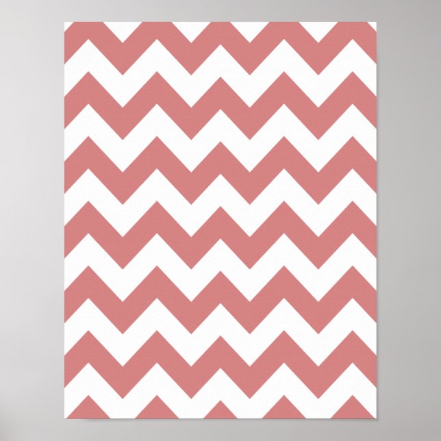 Affiches Chevron rose gras (Devant)