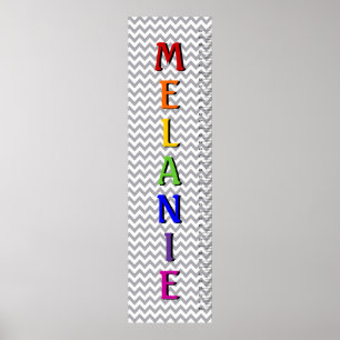 Affiches Chevron Sept Lettre Nom Croissance Graphique