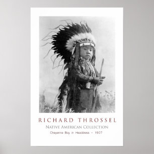 Affiches Cheyenne Boy à Headdress