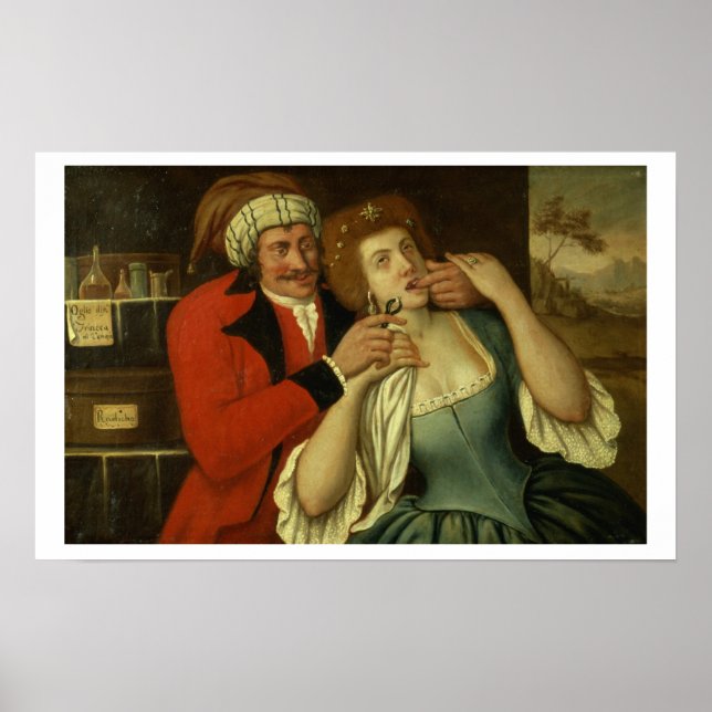 Affiches Chez le dentiste (huile sur toile) (Devant)