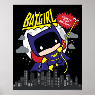 Affiches Chibi Batgirl Prêt Pour L'Action