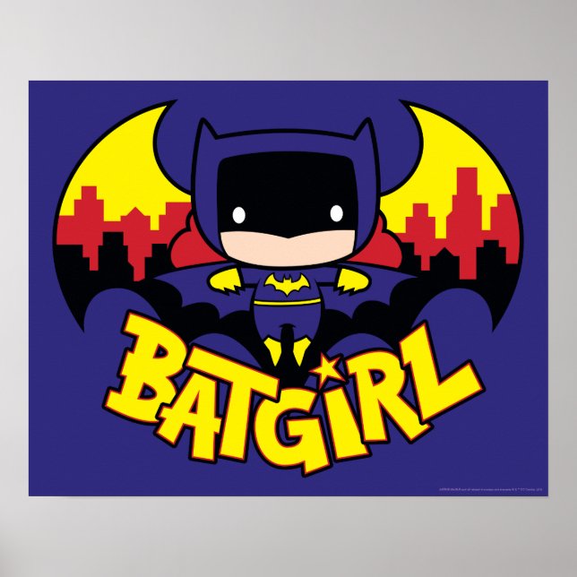 Affiches Chibi Batgirl With Gotham Skyline & Logo (Devant)
