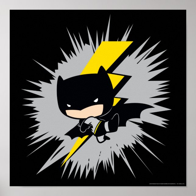 Affiches Chibi Batman Lightning Kick (Devant)