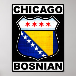 Affiches Chicago Bosniaque Américain