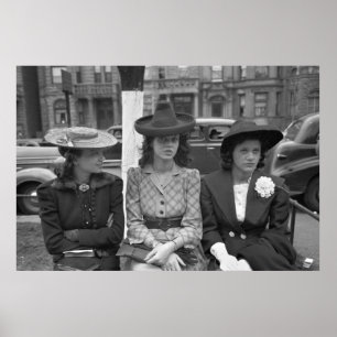 Affiches Chicago Casquette Fashion dans les années 1940
