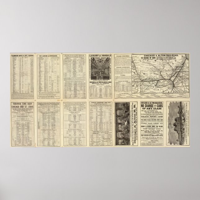 Affiches Chicago et Alton Railroad 2 (Devant)