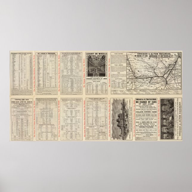 Affiches Chicago et Alton Railroad 3 (Devant)