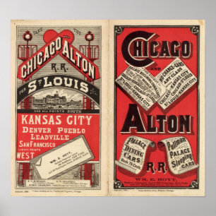 Affiches Chicago et chemin de fer d'Alton
